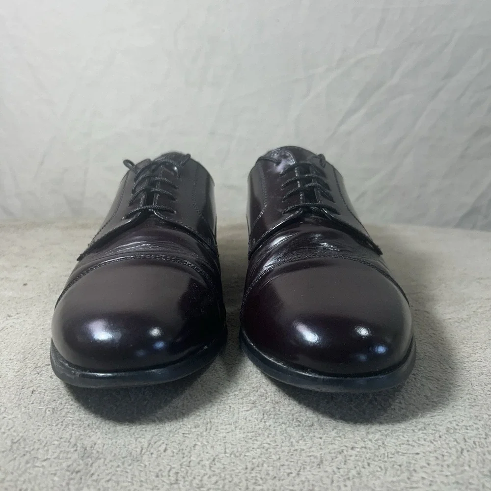Florsheim Broxton Cap Toe Dress Shoes Mens 9 D Burgundy Leather Oxford 11222-601